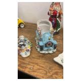 Collection of Christmas Ceramic Figurines and Decorations