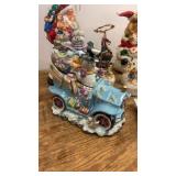 Collection of Christmas Ceramic Figurines and Decorations