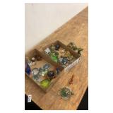 Collection of Glass and Ceramic Turtle Figurines