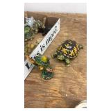 Collection of Glass and Ceramic Turtle Figurines