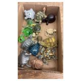 Collection of Glass and Ceramic Turtle Figurines
