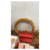 Craft Supplies and Home Decor Collection with Avon Candles and Wolves Fleece Blanket