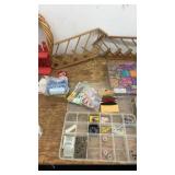 Craft Supplies and Home Decor Collection with Avon Candles and Wolves Fleece Blanket