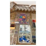 Craft Supplies and Home Decor Collection with Avon Candles and Wolves Fleece Blanket