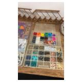 Craft Supplies and Home Decor Collection with Avon Candles and Wolves Fleece Blanket