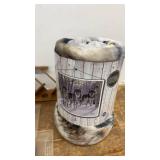 Craft Supplies and Home Decor Collection with Avon Candles and Wolves Fleece Blanket