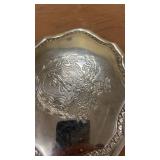 Antique International Silver Co. Trinket Box with Red Velvet Lining