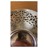 Set of Silver Serving Trays with Ornate Design