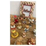Assorted Collection of Bear and Rabbit Themed Figurines