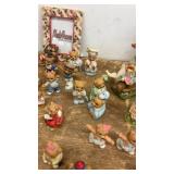Assorted Collection of Bear and Rabbit Themed Figurines