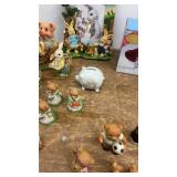 Assorted Collection of Bear and Rabbit Themed Figurines