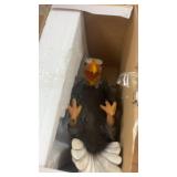 Set of 3 Decorative Items: Ceramic Bear, Glass Lighthouse, Eagle Wine Holder