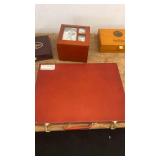 Collection of 4 Wooden Cigar Boxes and Keepsake Box