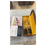 Two-Tier Beverage Dispenser and Set of Steak Knives