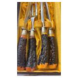 Two-Tier Beverage Dispenser and Set of Steak Knives