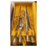 Two-Tier Beverage Dispenser and Set of Steak Knives