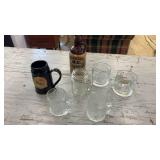 Collection of Drinkware Including Mississippi Mud Jug, Minnesota Mug, and Glass Mugs