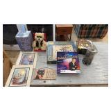 Assorted Collection: Games, Teddy Bear, Decor, and Art Prints