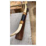 Decorative Longhorn Steer Horns Mounted on Wooden Plaque