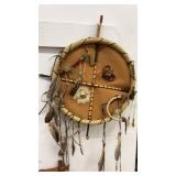 Traditional Native American Style Ceremonial Dreamcatcher with Feathers