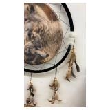 Decorative Dreamcatcher with Wolf Design