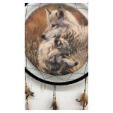 Decorative Dreamcatcher with Wolf Design