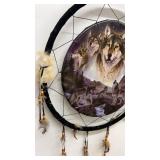 Handcrafted Dreamcatcher with Wolf Design