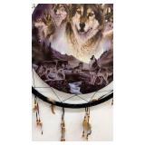 Handcrafted Dreamcatcher with Wolf Design