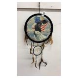 Decorative Dreamcatcher with American Flag and Wildlife Design