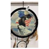 Decorative Dreamcatcher with American Flag and Wildlife Design