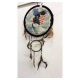 Decorative Dreamcatcher with American Flag and Wildlife Design