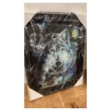 Collection of 5 Wolf-Themed Art Pieces and Decor Items