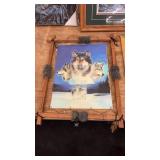Collection of 5 Wolf-Themed Art Pieces and Decor Items
