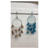 Set of 2 Handmade Dreamcatchers with Feathers
