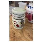 Collection of Ceramic and Porcelain Kitchenware with Folk Art Designs