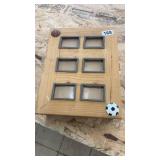 Wooden Sports Theme Display Box with Compartments