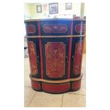 Hand-Painted Antique Style Wooden Cabinet