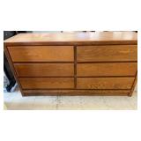 Solid Oak 6-Drawer Dresser