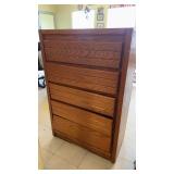 Vintage Wooden Dresser with Mirror and Multiple Drawers