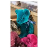 Lot of 10 Assorted Plush Teddy Bears Including TY Beanie Babies