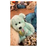 Lot of 10 Assorted Plush Teddy Bears Including TY Beanie Babies