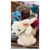 Lot of 10 Assorted Plush Teddy Bears Including TY Beanie Babies