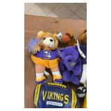 Assortment of Minnesota Vikings Plush Toys and Memorabilia