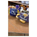 Assortment of Minnesota Vikings Plush Toys and Memorabilia