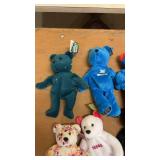 Set of 22 Vintage Souvenir Plush Bears with City Logos