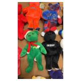 Set of 22 Vintage Souvenir Plush Bears with City Logos