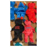 Set of 22 Vintage Souvenir Plush Bears with City Logos