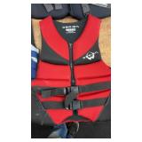 Lot of 9 Various Life Jackets and Personal Flotation Devices