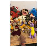 Large Collection of Assorted Plush Toys and Stuffed Animals