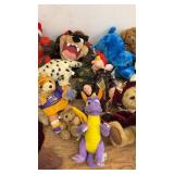 Large Collection of Assorted Plush Toys and Stuffed Animals